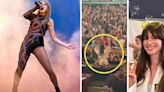 Anne Hathaway vibró durante el show de Taylor Swift en Alemania: cantó, bailó y compartió pulseras con el público