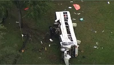 Florida bus crash: At least eight people killed and more than 40 injured in highway incident