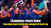 Team India, T20 World Cup 2024 champion returns home Live: Indian team lands in Delhi, boards bus to hotel