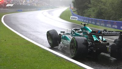 Stroll destroza el Aston Martin en un día de perros