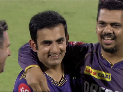 Narine, Gambhir seen laughing after KKR's IPL final 2024 win; netizens react