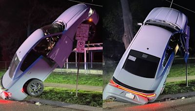 Dodge Charger Dances On A Pole