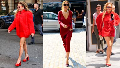Every Single Red Shoe Rita Ora Has Worn These Past Two Days for ‘Descendants: The Rise of the Red’ Promo Tour