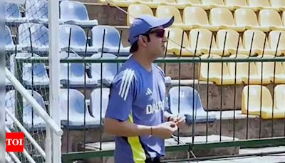 Watch: Gautam Gambhir holds first practice session as Team India head coach | Cricket News - Times of India