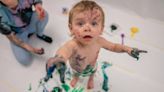 Babies in paint make for extreme cuteness and chaos at Union Station baby art crawl