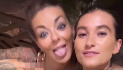 Sheridan Smith parties with Emmerdale's Charley Webb on girls' holiday