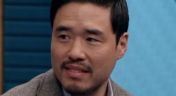 28. Randall Park Wears Brown Dress Shoes With Blue Socks