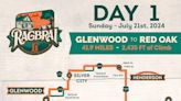 See the full RAGBRAI 2024 route map for Day 1: Glenwood to Red Oak