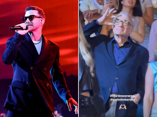 See Martin Scorsese stand up at Justin Timberlake concert: 'The G.O.A.T. came to see me'