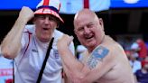 Three Lions fans in Germany and millions more at home cheer on England