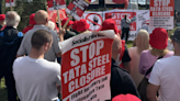 Steelworkers rally ahead of industrial action