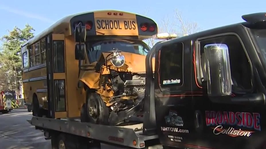 Nashua school bus involved in multi-car crash, 1 student sent to hospital - Boston News, Weather, Sports | WHDH 7News