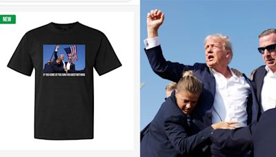 Trump shooting T-shirts already being sold online