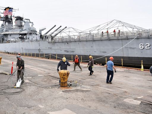 Battleship New Jersey to stay longer in dry dock. What's the outlook for its return?