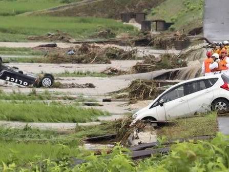 Heavy rain in northern Japan triggers floods and landslides, forcing hundreds to take shelter