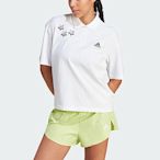 Adidas W Bluv Q3 Polo [IA3160] 女 POLO衫 短袖 上衣 亞洲版 休閒 寬鬆 網眼布 白