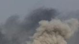 Smoke billows after an Israeli strike on Jabalia camp the northern Gaza Strip