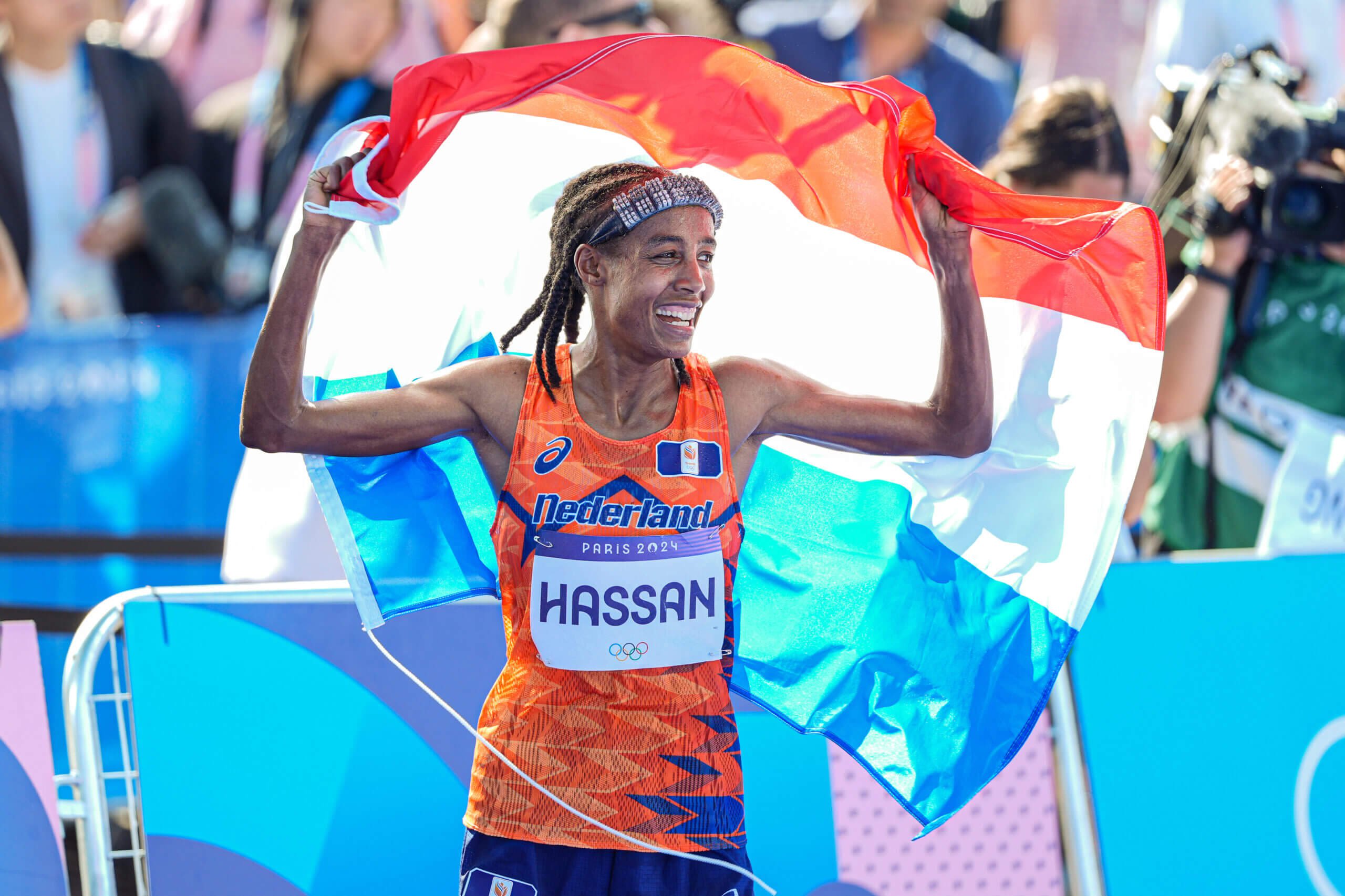 Sifan Hassan wins women's marathon gold, completes astounding Olympic treble