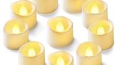 Homemory 12-Pack Flameless LED Tea Lights Candles Battery Operated, Now 59% Off