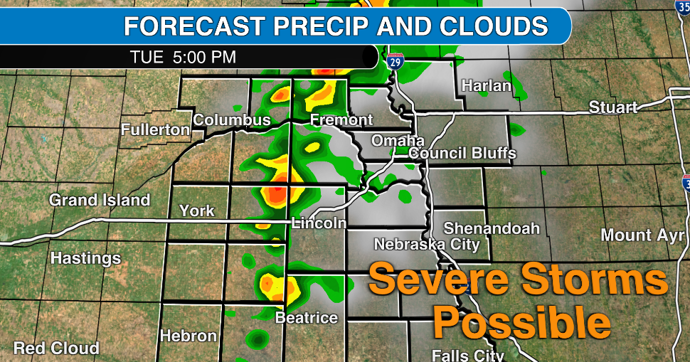 Threat for severe storms returns to Nebraska and Iowa Tuesday. Here's what to expect