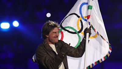 Stade de France stunt: Tom Cruise flies high during Olympic closing ceremony