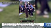 Some college student protesters are now facing criminal charges