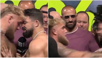 Jake Paul showed he's stronger than Mike Perry with a full-on shove one day before their fight