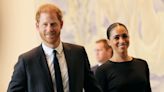 Meghan supports Harry as he recalls Diana's relationship with Nelson Mandela during speech