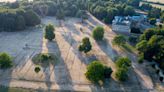 ‘Ghost gardens’ emerge from drying lawns of grand estates in drought-stricken England