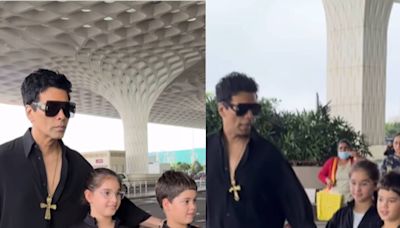 Watch: Karan Johar Jets Off With His Kids Yash And Roohi In Style - News18