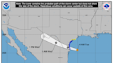 Tropical Storm Harold on the same track in the Gulf of Mexico