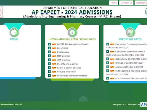 AP EAMCET Counselling Dates 2024 for MPC Released: Check Important Dates, Documents Required and Other Details - Times of India