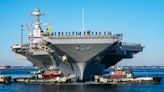 USS Gerald R Ford leaves Norfolk for first full-length deployment