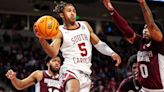 South Carolina basketball leads No. 2 Alabama at halftime after half-court buzzer beater