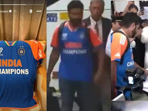 Team India Sports Special Champions Jersey To Meet PM Narendra Modi, Sanju Samson Shares Pic On Instagram