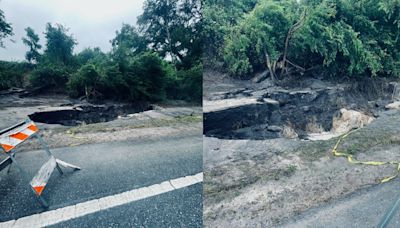 35-foot sinkhole opening up, expanding in Alachua County, officials say