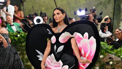 Demi Moore stuns at the Met Gala in gown made out of vintage wallpaper