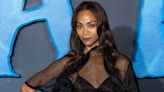 At 44, Zoe Saldana's Abs Are Toned AF In A Bra Top And See-Through Dress