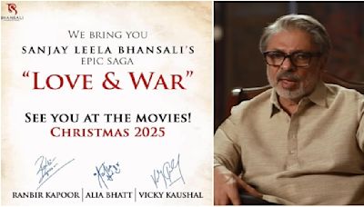 Love And War: Sanjay Leela Bhansali breaks silence on Ranbir Kapoor, Alia Bhatt, and Vicky Kaushal starrer: ‘It's a difficult film for me so...'