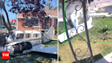 Watch: Plane crashes in yard of Utah home with family inside - Times of India