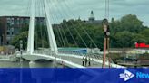 Fixed span of swing bridge installed ahead of autumn opening