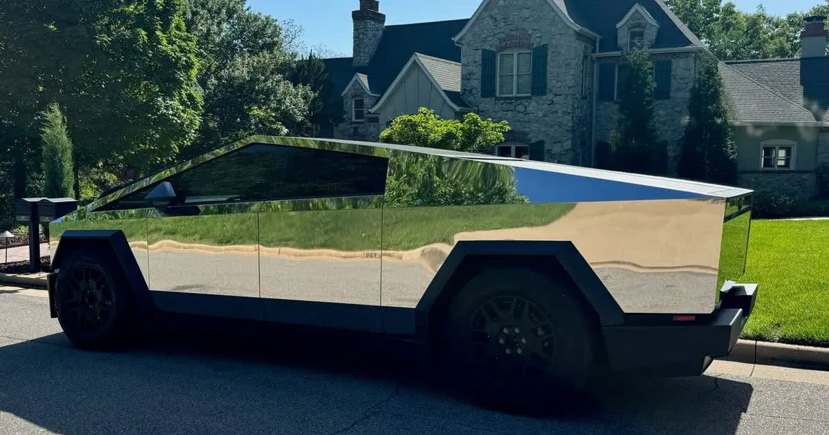 This Perfectly Polished Cybertruck Looks Like a Real Hazard on the Road