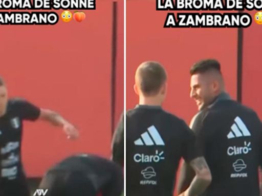 Mira VIDEO de Oliver Sonne dando nalgueada a Carlos Zambrano: 'Vikingo' dejó en shock al 'Kaiser'