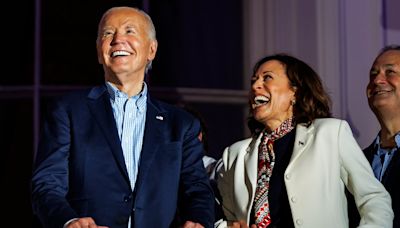 Kamala Harris slips up almost calling Biden ‘vice president’ as they put on united front at July 4 event