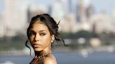 Lori Harvey Serves Sheer Beauty in a See-Through Shirt and Miniskirt at NYFW