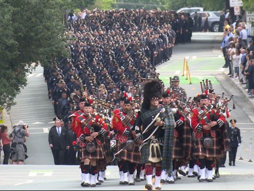 Watch Live: Watch live: Family, colleagues gather to honor fallen CMPD Officer Joshua Eyer at funeral