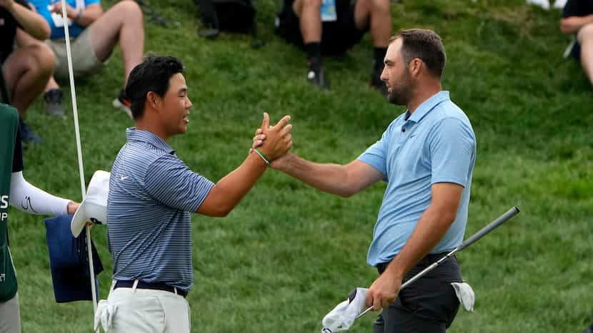 Watch: Tom Kim shares wholesome moment with Scheffler family after Travelers Championship