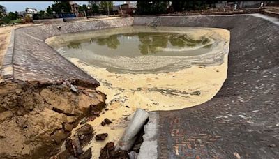 Rs 70L goes down the drain as 3rd ‘repaired’ Muktsar pond gives way