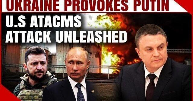 Putin Retaliates With Drone Strikes After U.S Sent ATACMS Set Ablaze Russia's Luhansk Oil Facility