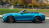 A tiny electric motor makes a big difference in the Mercedes-AMG SL 43 convertible